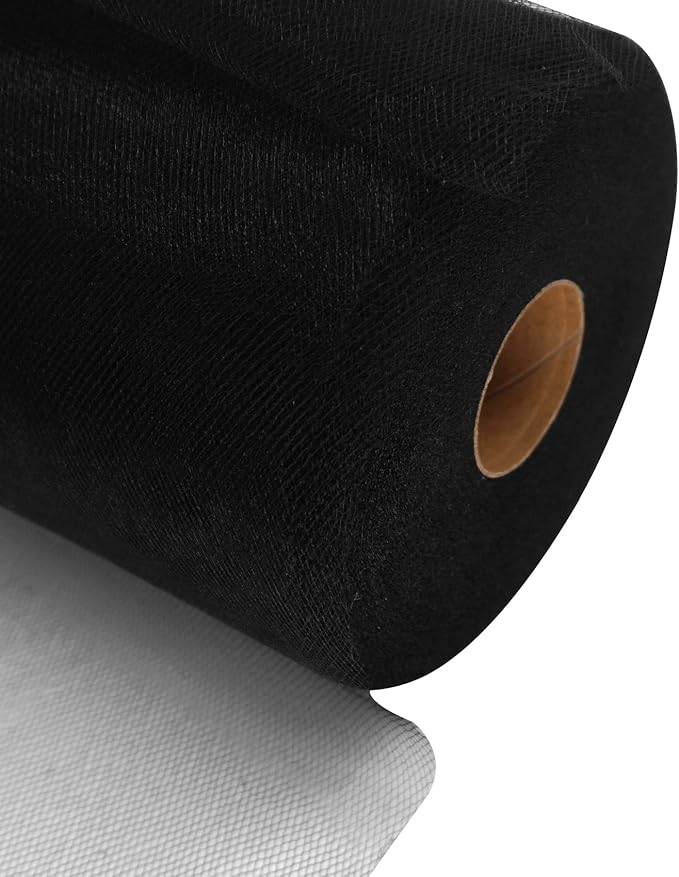 Black Tulle Fabric Rolls 6 Inch by 200 Yards Fabric Spool Tulle Ribbon - Image 8