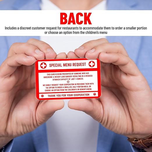 Bariatric Card for Restaurants, Special Menu Request Card, Portion Control - Image 7