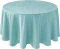 Biscaynebay Round Tablecloth 90 Inch-Auqa Blue Outdoor Fabric Table Cover-Small by Biscaynebay