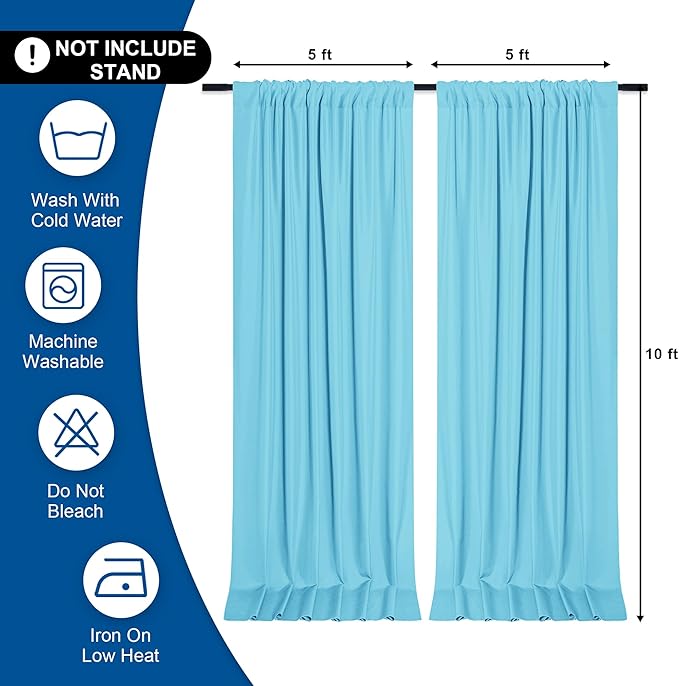 DWCN 10x10 FT Backdrop Curtains - Image 2