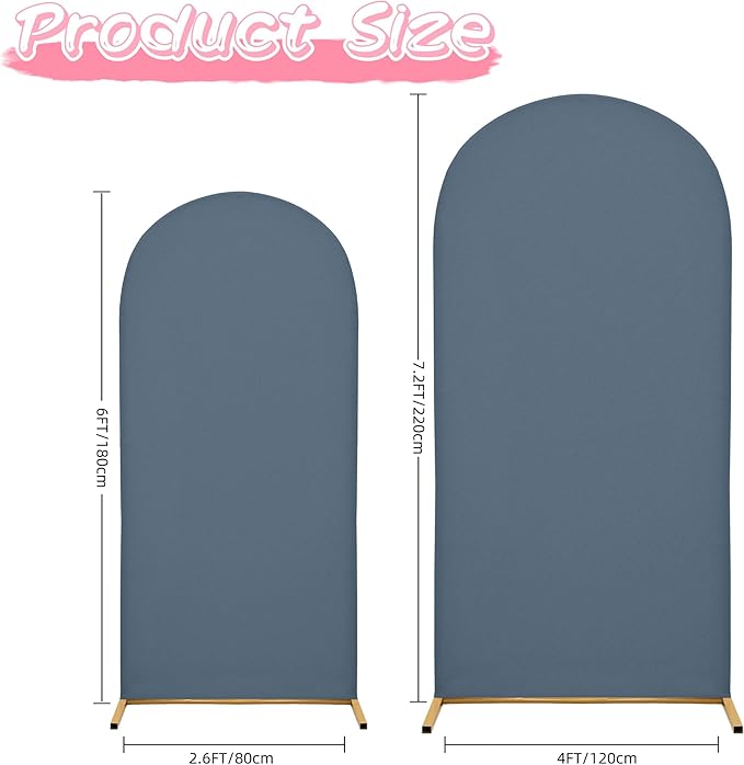 Wedding Arch Covers Arch Backdrop Cover Arch Stand Covers 7.2FT 6FT Set of 2 - Image 5