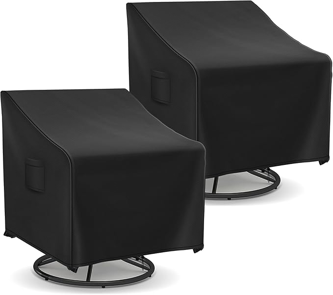 Outdoor Swivel Chair Covers Waterproof, Outdoor Rocking Chair Covers 2 Pack by Richwon