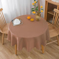 NLMUVW 48 Inch Round Linen Tablecloth, Mocha Table Cloth Farmhouse Water by NLMUVW