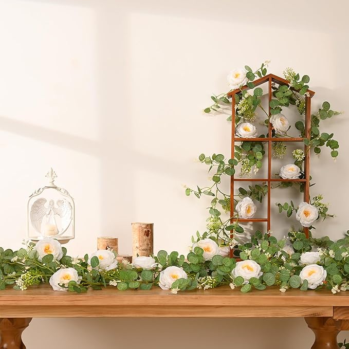 Dolicer 2Pcs 13Ft Artificial Eucalyptus Garlands - Image 3