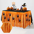 28x106 Inch Orange Sequin Tablecloth by Unknown