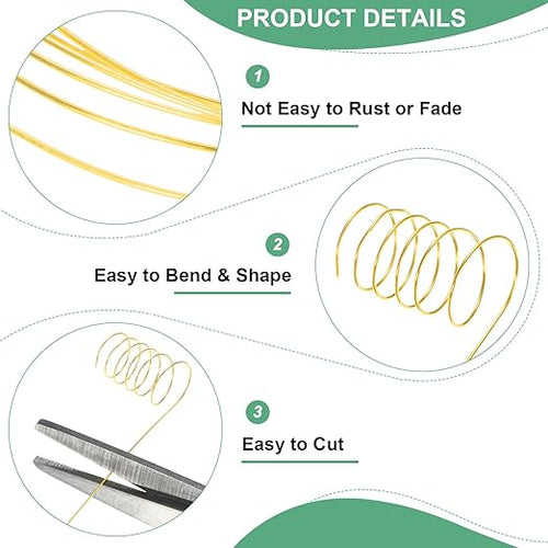 0.3 mm/28 Gauge Copper Wire for Jewelry Making, 49.2FT Copper Beading Craft - Image 2