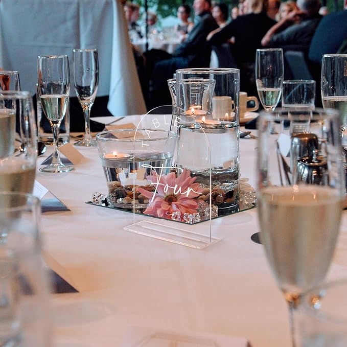 JINMURY Clear Arch Wedding Table Numbers 1-10 - Image 7