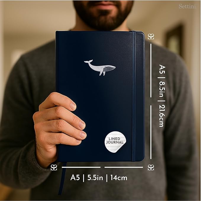 SETTINI Lined Journal, 192 Archival-Quality Pages, QuillEase Bleed-Free Paper - Image 3