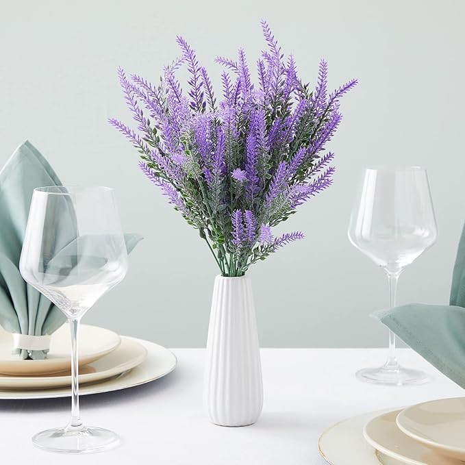 Juvale 12 Bundles Lavender Artificial Flower Stems - Image 2