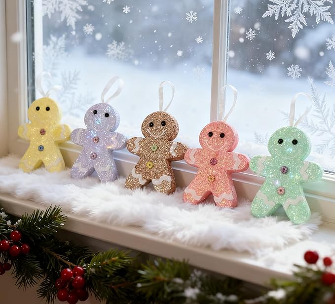 LANGXUN 6pcs Gingerbread Man Candy Land 2025 Xmas Party Suppiles Decoration - Image 5