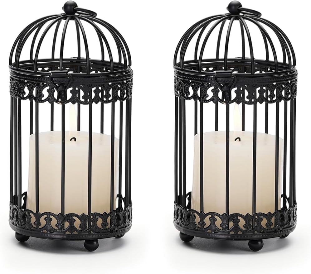 NUPTIO Vintage Bird Cage Decor: Decorative Bird Cage Candle Holder by Nuptio