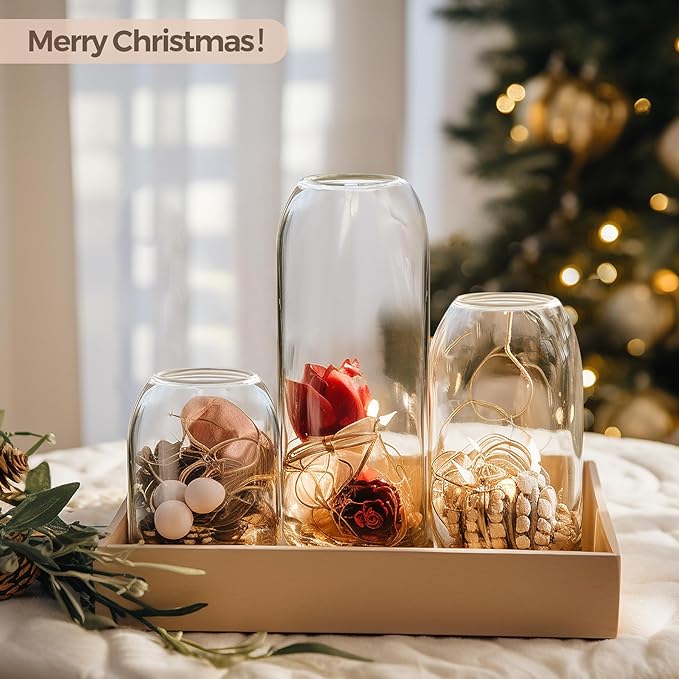ComSaf Small Flower Vase Set of 12, Glass Bud Vases in Bulk, Decor Centerpiece - Image 9
