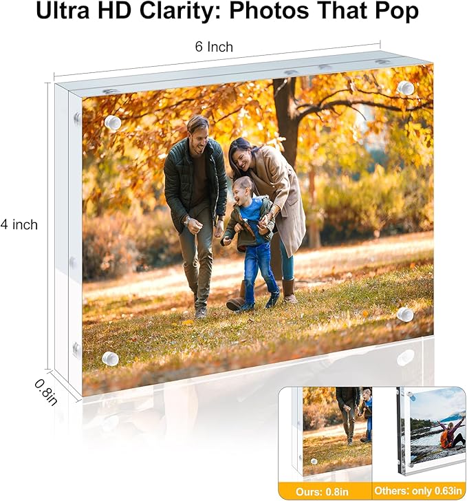 3 Pack 4x6 Acrylic Picture Frames - Image 2