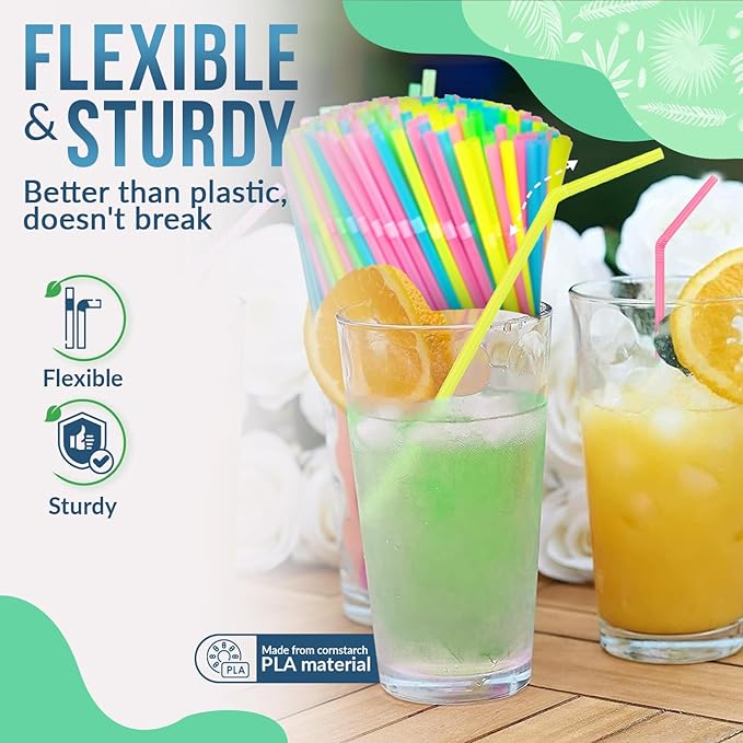 Weemium Compostable Straws Disposable 300 Pack | 100% Plant-Based Plastic-free - Image 5