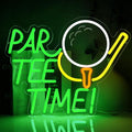 Neon Sign for Wall Decor, Par Tee Time Neon Sign, 16.14" x 12.8" Golfing LED by PMCVYH