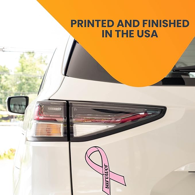 Magnet Me Up: Breast Cancer Survivor Pink Ribbon Magnet Decal - Image 3