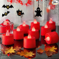 Amagic 24 Pack Red LED Tea Lights, Flameless Votive Candles Battery Operated by AMAGIC