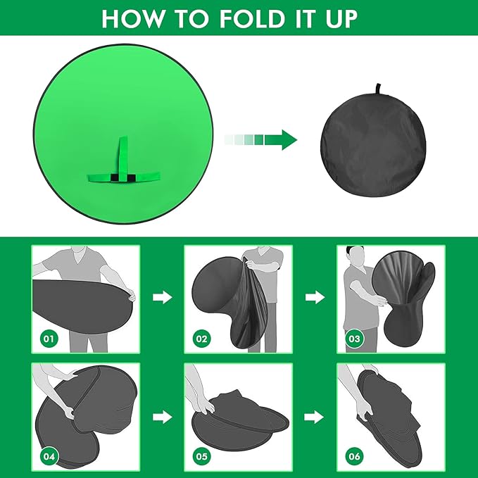 Portable Green Screen Chair, 57 in Greenscreen Backdrop - Image 7