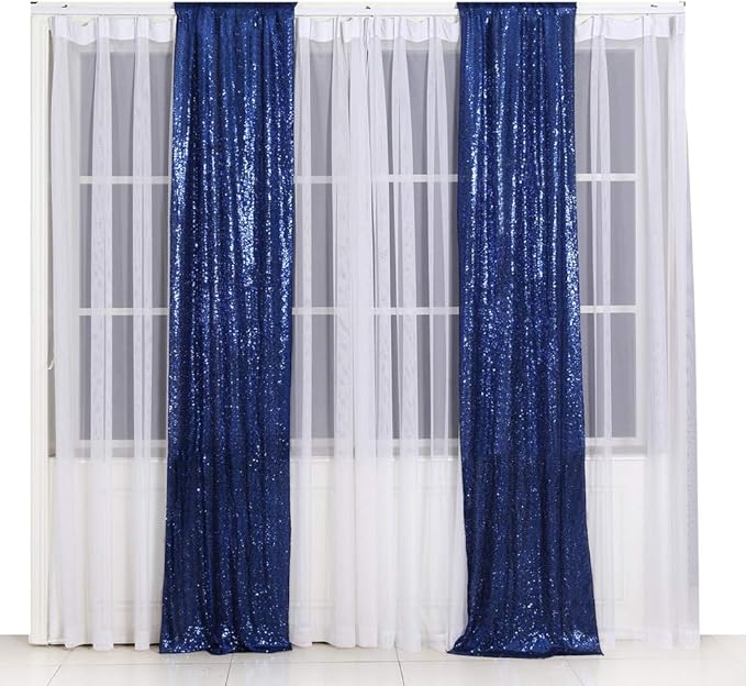 SquarePie Sequin Backdrop Non-Transparent Background Sparkly Curtain - Image 2