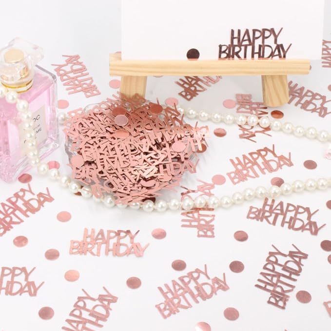 Rose Gold Birthday Confetti - Image 4