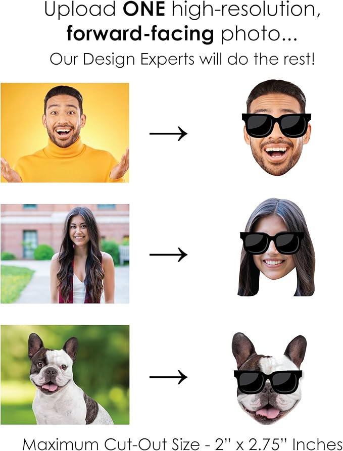 Big Dot of Happiness Custom Photo Sunglasses - Image 3