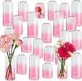 24Pcs Pink Bud Vases, Glass Flower Vase by GNILLKO