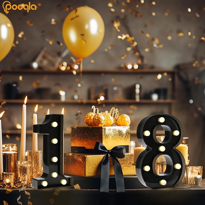 Pooqla Decorative Led Light Up Number Letters - Image 2