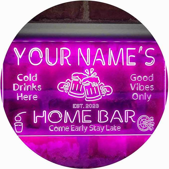 ADVPRO Personalized Your Name Custom Home Bar Beer Established Year Single by ADVPRO