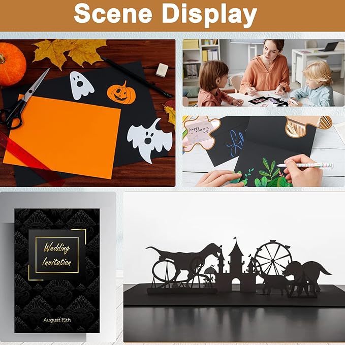 28 Sheets Black Cardstock 8.5 x 11 - Image 7