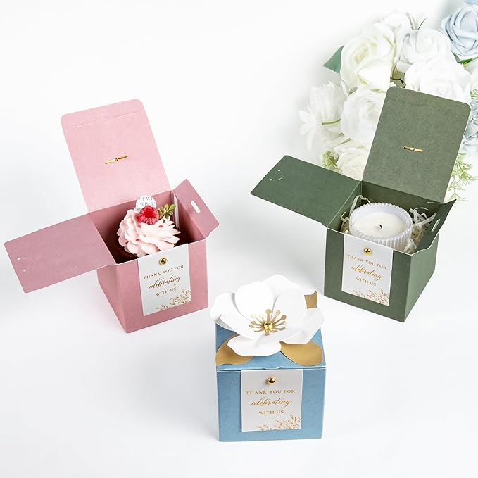 FEIYI 20 PCS Dusty Rose Gift Boxes, 3 In 1 Favor Boxes - Image 5