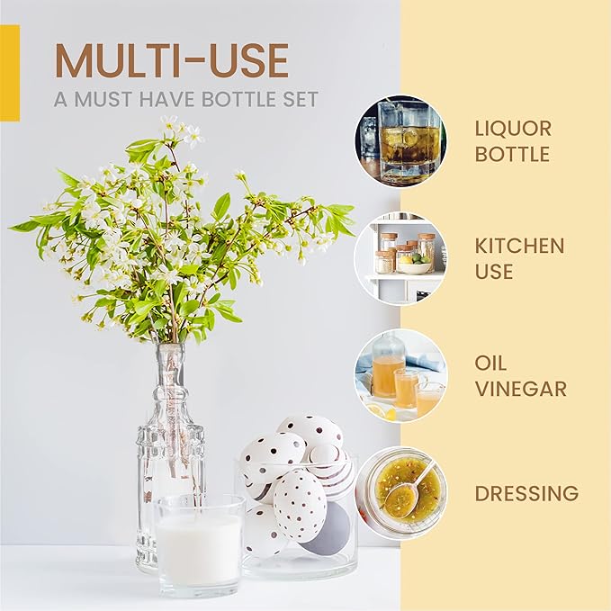 Assorted Clear Glass Bottles - Image 6