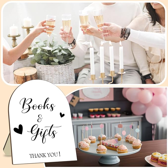 Books & Gifts Minimalist Decor Baby Shower Welcome Sign, 8 * 10IN - Image 5