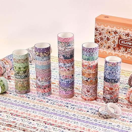 60 Rolls Flowers Theme Washi Tape Set - Image 7