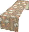 Autumn Table Runner, Pumpkins Maple Leaves Wood Fall r Seasonal Table Runner by Unknown