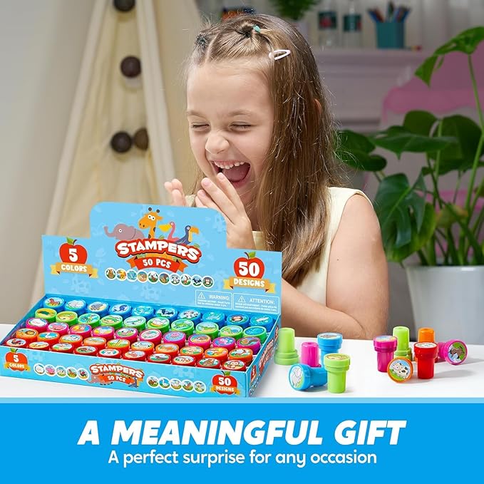 JOYIN 50 Pcs Animal Stamps for Kids, - Image 7