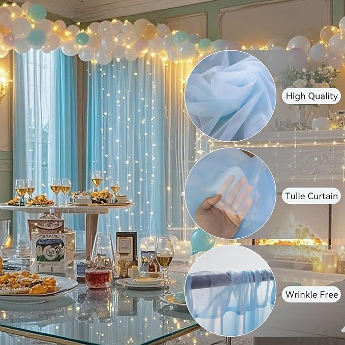 10×8ft Tulle Backdrop Curtains - Image 5