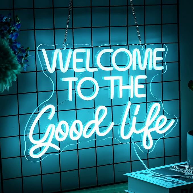 Welcome To The Good Life Neon Sign Letter LED Neon Lights Dimmable USB Powered - Image 2