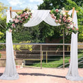 White Wedding Arch Draping Fabric 20Ft Arch by CHHEART