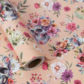 Aimyoo Gothic Wrapping Paper Roll, 17 Inch X 33 Fee Skull Floral Berry Design by Aimyoo