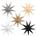EASY JOY 5pcs 9-Pointed Paper Star Decoration Christmas Party Decorations by EasyJoy