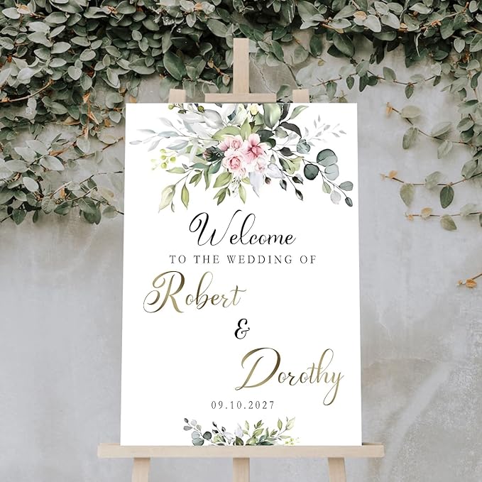 Welcome To Our Wedding Sign, Custom Wedding Welcome Sign, Engagement Party - Image 4