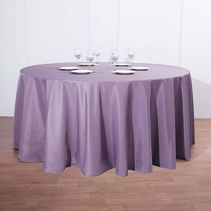 Efavormart Round Tablecloth, 132 Inch Stain & Wrinkle Resistant Washable Table - Image 2