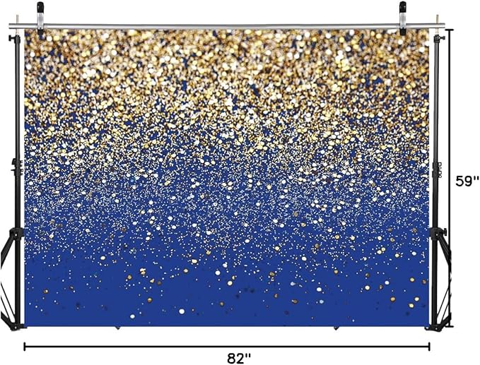 SJOLOON Blue Glitter Backdrop Royal Photo Backdrop - Image 7