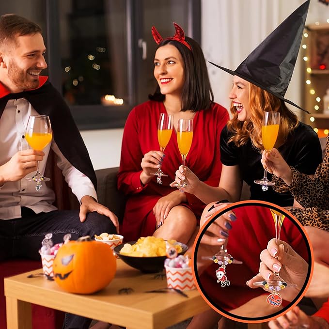 SANNIX 24Pcs Halloween Wine Charms, Wine Charms - Image 7