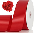 NESCCI 60 Yards Ribbon, 1-1/2 Inch Red Satin Ribbon, Single Face Satin Ribbons by NESCCI