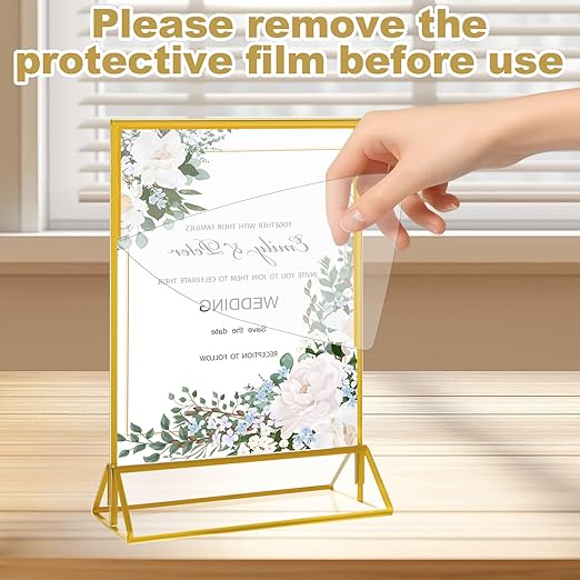 8PCS 5x7" Double-Sided Acrylic Sign Holders, Table Number Holders - Image 6