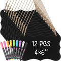 12 Pcs 4 x 6 Acrylic Chalkboard Hanging Sign by MotiMind