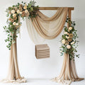 Wokceer Nude 6 Panels 28.7" x 20FT Sheer Fabric Drapes Backdrop Arch Draping by Wokceer