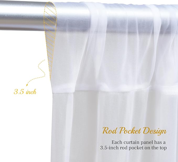 10ft X 10ft White Tulle Backdrop Curtain - Image 4