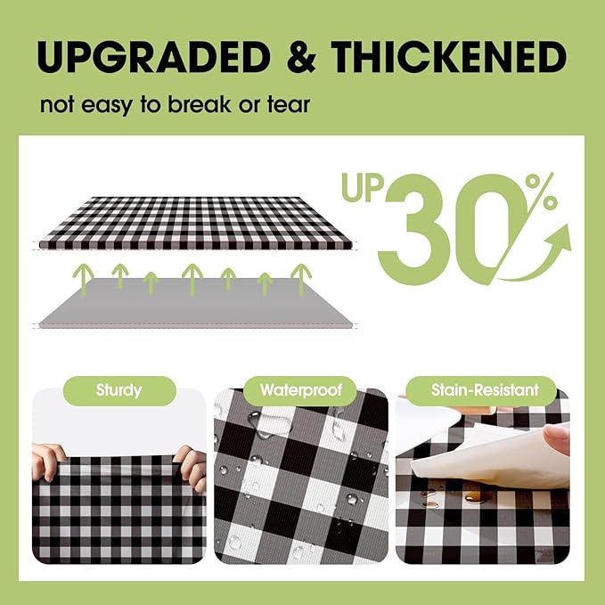 Pureegg Plastic Table Cloth Disposable 10 Pack, 54 x 108 Inch Table Cloths - Image 4
